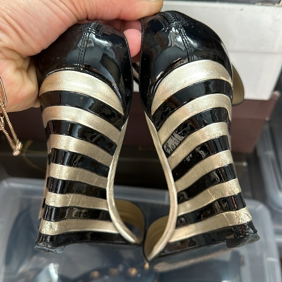 ROGER VIVIER Bayadere Wedge Sandals Size 39 - Picture 8 of 13